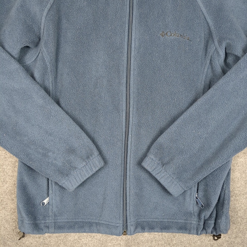 Columbia Womens Small Blue Full Zip Fleece‎ Jacket Mock Neck Outdoors Activewear - Picture 5 of 12